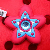Sale 1 pcs Original Shoe Charms Rhinestone Flower Garden Shoe Buckle Accessories Decorations Fit for Croc JIBZ Kids