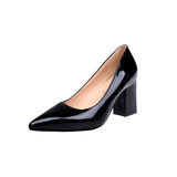 Shoes Women 2023 Pointed Shallow Mouth Shoes Women's Thick-heeled Fashion Shoes Plus Size 43 Zapatos Para