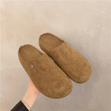 Breakj Burkan Slippers Women Wear 2025 Spring New Fashion Soft Base Lazy One Foot Pedal Half Slippers