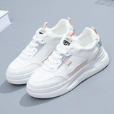 Breakj White Shoes Women 2025 Autumn New Ins Korean Version Of Thick Soles To Increase The Number Of Students Shoes Women's Casual Lace