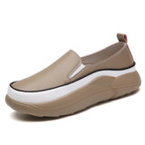 Breakj Single-Shoe Super Slim Woman New Small White Shoes Thick Soles Casual Flat Heel Pregnant Women Shoes Lazy Happy