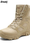 Men's Motocycle Boots Military Boot Combat Mens Ankle Boot Tactical Big Size 39-46 Army Boot Male Shoes Work Safety Shoes