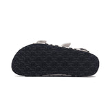 2023 New Summer Beach Cork Sandals Casual Women Outside Non-slip Black White Double Buckle Sandalias