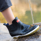 Rain shoes Men Waterproof Rain Boots Non-Slip Rubber Boots Shoes Removable Velvet Cover Four Seasons Work Rubber