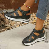 Breakj Casual Magic Stickers Women 2025 Summer And Autumn New Large Size Loose Cake Thick Soles Of High Women's
