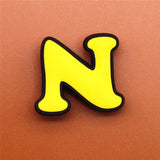 PVC Capital English Letters Shoe Charms Shoes Accessories Croc Shoe Buckle Decorations Ormaments fit JIBZ Party Kid's