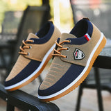 Men's Canvas Shoes Lightweight Sports Shoes Summer Men Mesh Breathable Vulcanized Shoe Lace Up Man Sneakers Working