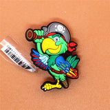 Imitation 1pc Shoe Accessories Pirate Parrot Octopus Shoe Charms Garden Shoe Buckle Decorations Fit Croc JIBZ Kids Gift