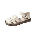Breakj British Wind Thick Bottom Weaving Hollowed Out Beach Roman Sandals Tide Summer Baotou Women Hot