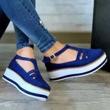 Bow Spring Summer Shoes Women Hemp High Heel Platform Outdoor Leisure Buckle Slippers Beach Sandals Ladies Sexy T-Strap