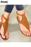 Hot Sale Shoes for Women Basic Women's Sandals Summer Beach Flip-flop Sandals Casual Flats Shoes Fashion Gladiator