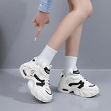 Breakj Korean Platform Dad Shoes Female Spring 2025 New Street Shot Student Running Casual Sneakers