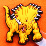 1pcs Cute Dinosaur PVC Shoe Charms Triceratops Accessories Tyrannosaurus Decorations fit Croc Bracelet Kids