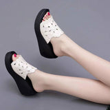 Breakj And Slippers Women 2025 Summer New Fashion Hollow Fish Mouth Cool Drag Thick Toe Slippery Slippers