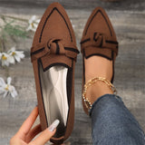 Breakj 2025 Autumn Tip-Headed Flat-Soled Single-Shoe Large-Size Fashion Flying Pedal Casual Women's