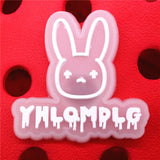 1pcs Cute Rabbit Shoe Charms Luminous Star Flame Planet Shoe Accessories Decoration Fit Croc Jibz Kids Party Gifts