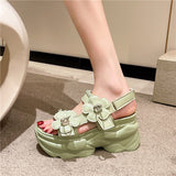 Sandals Comfort Shoes for Women Muffins shoe Clogs With Heel Suit Female Beige New Sports Flat Thick Girls Black Fashion