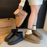 Breakj Bottom Snow Boots Women 2025 Winter New Velvet Thick Warm Cotton Boots Fashion Leisure Short