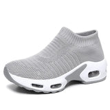 Women Sneakers 2023 Spring Flat Shoes Slip on Platform Sneakers for Women Black Breathable Mesh Sock Sneakers