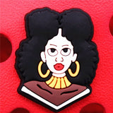 1pcs Black Elements Shoe Charms Black Girl Magic Queen Shoes Accessories Decoration Fit Croc Jibz Kids Gifts