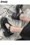Heels Waterproof Platform College Student Cosplay Costume Shoes Lolita Shoes Women Japanese Style Vintage Soft Sister