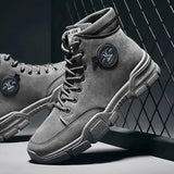 Winter New Men's Boot Men's Shoes Boots Comfortable Hight-Top Boots Fashion Trendy Lace-up Casual Men's Worker