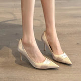 Breakj Pointed High-Heeled Women 2025 Spring New Fashion Bridesmaids Fairy Professional Single Shoes Fine Heel Women's