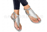 New Large Size Sandals Female Flat Toe Human Type Flat Sandals Perennial