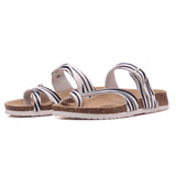 Fashion Cork Slipper 2023 New Women Summer Mixed Color Casual Beach Slip on Outside Flip Flops Slides