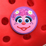 PVC Shoe Buckle Accessories Cartoon Pink Green Blue Monsters Shoes Decoration Jibz for Croc Charms Bracelets Kids