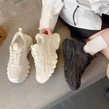 Version Of Dad Shoes Female Spring 2023 New Fashion Platform Platform Sports Shoes Student Tie Heighten Casual