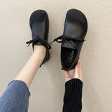 Fashion Women's Flat Shoes Spring Comfort Soft Sole Shoes Women's Casual Sneakers Lace Up Black White Shoes Women's