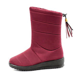 Fur Winter Boots for Women 2019 Warm Waterproof Winter Boots Mid Calf Snow Boots Women's Boots Women's Shoes