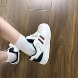 Breakj Wind Trend New Small White Shoes Female Platform Heighten Plate Shoes Classic Color Four Seasons Regular Autumn Hot