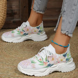 Breakj Flower Sports Single Shoes Women 2025 New Fashion Flat-Bottom Single Size Thaid With
