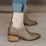 Heel Naked Boots Women 2023 Commuter Pointed Stitching With A Retro Deep Foot Pedal Women's