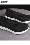Women's Vulcanized Shoes Fashion Light Breathable Mesh Walking Flat Shoes Women Casual Sneakers 2023 Tenis Feminino Female