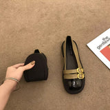 Breakj New Summer Retro British Wind Small Leather Shoes With A Foot Pedal French Single Shoes Mary Jane Women's
