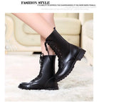 2022 Fashion New Arrival Combat Military Boots Women's Motorcycle Gothic Punk Combat Boots Lace-up Female Shoes Size