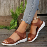 Breakj And Large-Size Low-Heeled Sandals 2025 Summer New Shoes Roman Beach Word Women