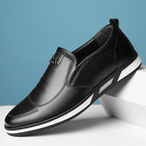 Men's Loafers Casual Leather Shoes Genuine Leather Breathable Solid Color Brand Flats Moccasins Driving Shoes Zapatos Hombre