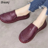 2023 Fashion Women Shoes Genuine Leather Loafers Women Casual Shoes Soft Comfortable Shoes Women