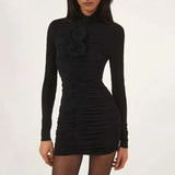 Yujie Style Dress Woman 2025 Spring New Fashion Design Feeling Hottie Folding Bag Hip Dress Dress