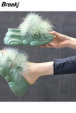Sandals Comfort Shoes for Women Muffins shoe Clogs With Heel Suit Female Beige New Sports Flat Thick Girls Black Fashion
