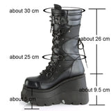 Design Gothic Style Platform Mid-Calf Boots Big Size 43 2023 New Winter INS Hot Sale Comfy Woman Shoes Motorcycle