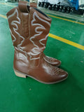 Breakj Size Autumn 2023 New Women's Middle Tube Pure Color Pointed Adult Martin Boots Thick Heel