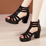Breakj Fashion Sandals Women 2025 Summer New Fish Mouth Toe Roman Sandals With Breathable Mother