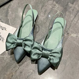 Breakj Red Bow Bao Head After The Empty Sandals 2025 Summer New Women's Shoes Stumbling Women's Shoes Ladies