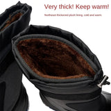 Men's Snow Boots Waterproof Steel Nails Midtube Fishing Boots Plus Velvet Anti-cold Boot for Men Winter Outdoor Camouflage