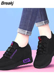 Women's Shoes 2023 Internal Increase Casual Shoes Women Fly Weave Breathable Shoes Ladies Platform Comfort Shoes Zapatos